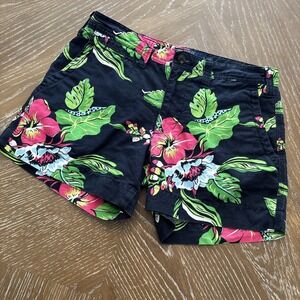 Polo Ralph Lauren Sz 2 NAVY BLUE/PINK Hawaiian‎ Hibiscus Floral Shorts FAST Ship